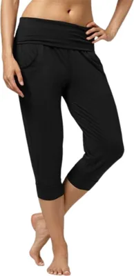 Produktbild von Reebok Damen Capri Fitnessleggings Schwarz Atmungsaktiv mit flexiblem Bund Z89833