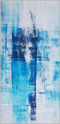 Zdjęcie produktu dla BELIANI Dywan niebieski 80 x 150 cm krótkowłosy abstrakcyjny wzór