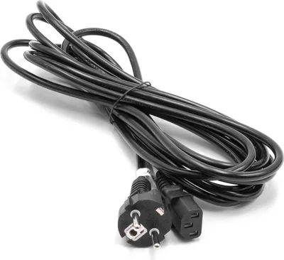 Produktbild von vhbw Netzkabel Schutzkontaktstecker für Kaltgeräte z.B. PC Monitor Computer Drucker - C13 Buchse, 5 m