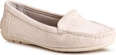 Produktbild von topschuhe24 2986 Damen Velours Mokassins Komfort Slipper , Farbe:Beige, Größe:36 EU