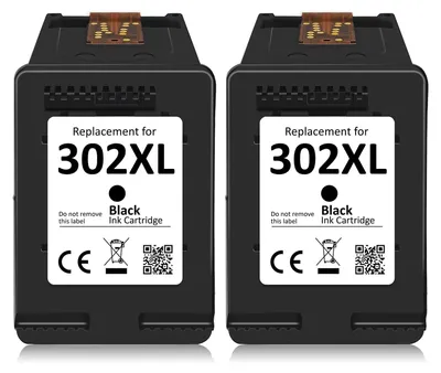 Produktbild von Tintenpatronen 302 XL, Schwarz - Kompatibel mit HP 302 - 2er Pack - 750 Seiten - Für DeskJet/OfficeJet-Druckermodelle - Tintenpatronen
