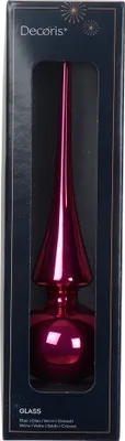 Produktbild von Christbaumspitze Glas 26cm - Granatapfel glänzend