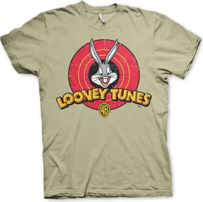 Produktbild von Looney Tunes Distressed Logo T-Shirt - X-Large - Khaki