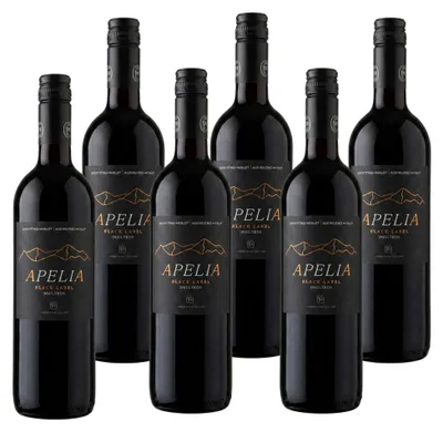 Produktbild von Imiglykos Apelia Black Label 6x 0,75l | Lieblicher Rotwein | Imiglykos | 11,5% Vol. | Kourtaki | + 20ml Jassas Olivenöl