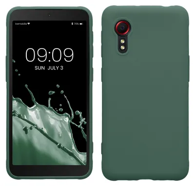 Produktbild von kwmobile Handyhülle für Samsung Galaxy Xcover 5 Hülle - TPU Case - Kabelloses Laden - Schutzhülle Cover in Tannengrün