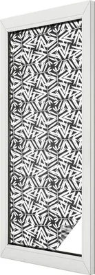 Obrázek produktu pro Vitrážová fólie na okno - 146x50 cm - vitrážový vzor - neprůhledná dekorativní fólie na ochranu soukromí - samolepicí, ochrana proti UV záření - geometrické listy