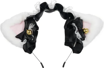 Produktbild von Flauschige Katzenohren Kopfschmuck Bänderstirnband Niedlicher Haarschmuck Haarschmuck Spitze Katzenohren Haarband für Mädchen und Frauen