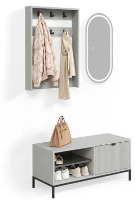 Immagine prodotto di Armadio da ingresso Livinity Aterno Grigio Set, 3 parti, Model 58862