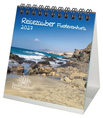 Produktbild von Reisezauber Fuerteventura Tischkalender 10x10cm für 2027 Puerto del Rosario Reise Urlaub Strand Spanien - Seelenzauber
