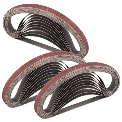 Image de Bandes abrasifs en oxyde d'aluminium, 10 x 330 mm, grain 60, 30 pièces, pour ponceuses à bande