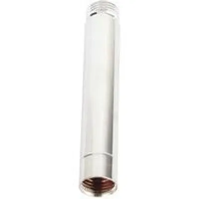 Productafbeelding van Doucheverlengbuis 4 Inch - Roestvrij Stalen Buis - Verchroomd - Handkopverlenging - G1/2 Inch Schroefdraad - 10 cm Lengte - Douchebuis