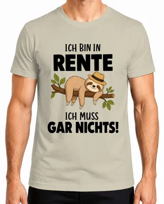 Imagen del producto de Soy jubilado, no tengo que hacer nada. Camiseta sarcástica con la frase "Perezoso". Diseño de naturaleza