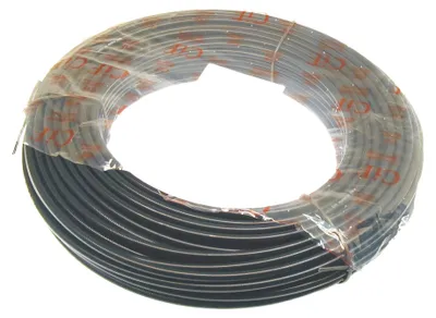 Immagine prodotto di Guaina per cavi in acciaio, colore nero, 6 mm, 25 metri