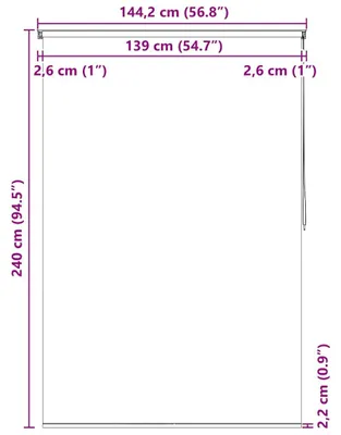 Obrázok produktu pre vidaXL sprchová roleta 140x240 cm štvorcový vzor