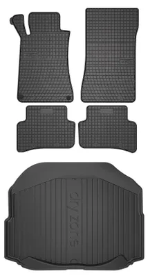 Obrázok produktu pre Gumové autokoberce SolidPRO + vaňa kufra DryZone pre: Mercedes C W203 2000-2007 kombi 5 ks