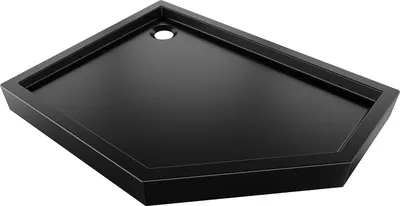 Zdjęcie produktu dla Mexen Flow+ brodzik pięciokątny lewy 100 x 90 cm, czarny mat - 46P709010LH