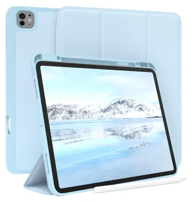 Produktbild von EAZY CASE Smartcase mit Stifthalter für Apple iPad Pro 13 (2024) Hülle mit Stifthalterung, Tablet Cover aufstellbar 13 Zoll in Blau