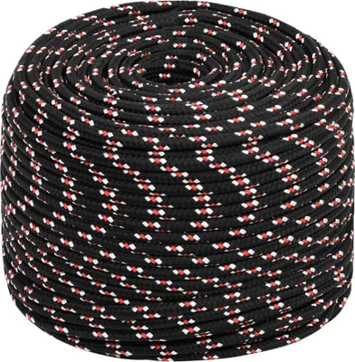 Obrázok produktu pre vidaXL Lodné lano čierne 10 mm 100 m Polypropylén