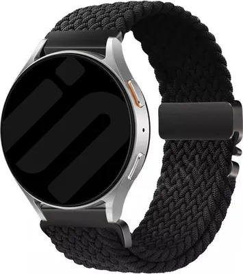 Produktbild von Strap-it Nylon-Smartwatch-Armband 20 mm mit Fallschirmverschluss – passend für Samsung Galaxy Watch 7 40 & 44 mm / Watch 6 (Classic) / Watch 4 (Classic) / Watch 5 (Pro) (Schwarz)