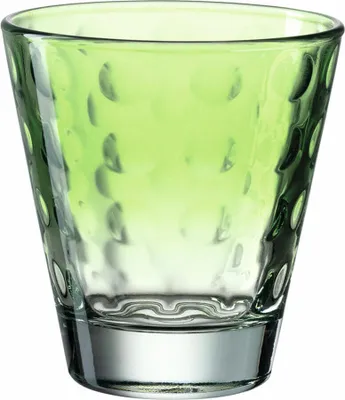 Produktbild von Leonardo Trinkglas Optic, Becher, Wasserglas, Kalk-Natron Glas, hellgrün, 215 ml, 025898