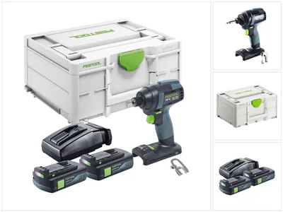 Produktbild von Festool TID 18-Basic Akku Schlagschrauber 18 V 180 Nm 1/4" + 2x Akku 3,0 Ah + Ladegerät + Systainer