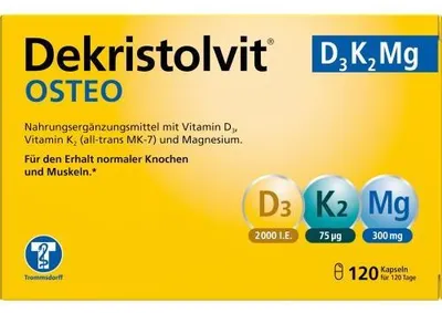 Obrázek produktu pro Dekristolvit Osteo D3K2 mg, 120 tobolek