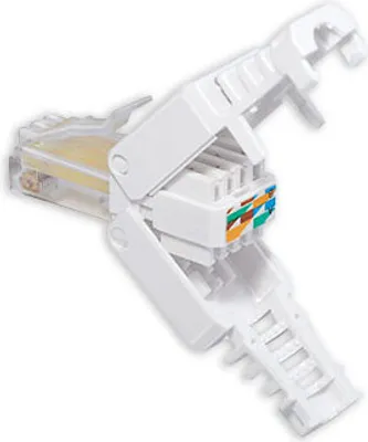 Produktbild von RJ 45 Netzwerkdose für werkzeuglose Montage 0772.09841, CAT 5, CAT 6, für UTP-Kabel