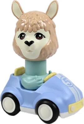 Produktbild von Lama Alpaka Spielzeugauto mit Antrieb - Lustiges Kinderfahrzeug ab 3 Jahren - Robustes Design