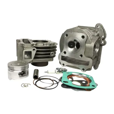 Produktbild von Zylinder Set + Kopf 80ccm 47mm (kurze 64mm Ventile) (mit SLS) + Zündkerze für 4-Takt China GY6 / Kymco 139QMB 139QMA