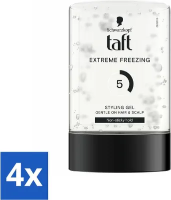 Productafbeelding van Taft - Extreme Freezing 5 - Styling Gel - Sterke fixatie - 300 ml - Voordeelverpakking - 4 stuks