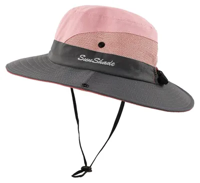 Produktbild von Damen Herren Sonnenhut UPF 50+ Sonnenschutz Strand Faltbarer Safari-Hut Reise Outdoor Angelhut Gartenhut Bergsteigen Camping Hut Uni Sonnenhut Polyester
