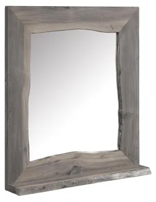 Immagine prodotto di MASSIVMOEBEL24 | specchio in legno di Acacia 70x12x78 grigio scuro laccato PURE ACACIA #603
