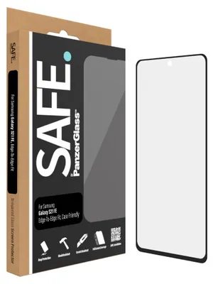 Zdjęcie produktu dla PanzerGlass SAFE. by ® Screen Protector Samsung Galaxy S21 FE, Samsung, Samsung - Galaxy S21 FE, Aplikacja na sucho, Odporny na zadrapania, Odporny na wstrząsy, Przezroczysty, 1 szt.