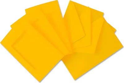 Produktbild von Passepartout rechteckig 3 Karten+Kuvert Gelb