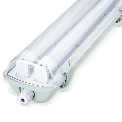 Image de Izrielar 10X LED Lampe pour locaux humides Lampe de salle de bain Cave Tube Lamp 120cm 2 x 18W T8 Tube blanc neutre 4500K IP65