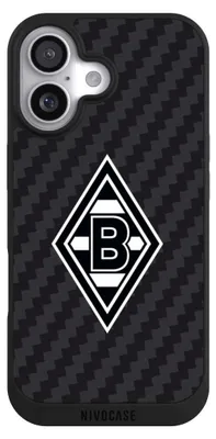 Produktbild von NIVOCASE Handyhülle für Apple iPhone 17  Hülle NIVOpure Case Schwarz Borussia Mönchengladbach Carbon Gladbach