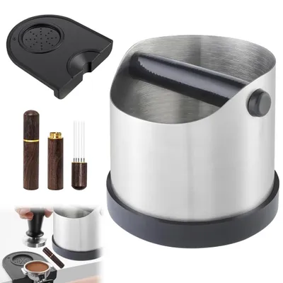 Productafbeelding van RVS Koffiedik Tray, 700 ml met Drukmat en Espresso Tuit
