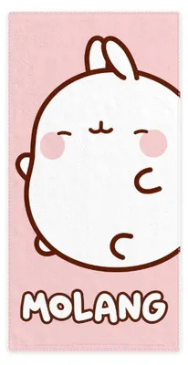 Image de Serviette Molang rose 150 x 75 cm