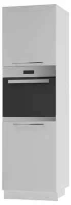 Produktbild von Backofenschrank KVANTUM 2-türig 60cm Korpus- & Frontfarbe wählbar (Q-D14/RU/2D),weiß matt,weiß