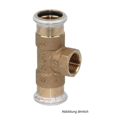 Produktbild von Geberit T-Stück Mapress d 28xRp 3/4, m IG Rotguss, Kupfer