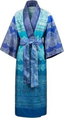 Produktbild von Bassetti Baumwollsatin-Kimono BRUNELLESCHI Farbe TÜRKIS V2 Größe L-XL