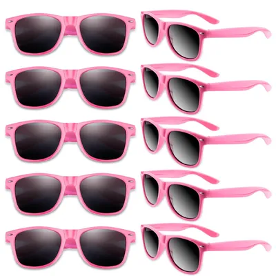 Image de Lunettes de soleil fantaisie, colorées, lot de 20, 14,5 cm, idéales pour l'été et la plage