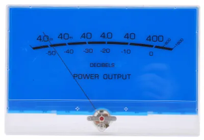 Imagen del producto de Medidor de nivel VU P-200 con retroiluminación LED, amplificador de potencia, y probador de nivel de audio y sonido