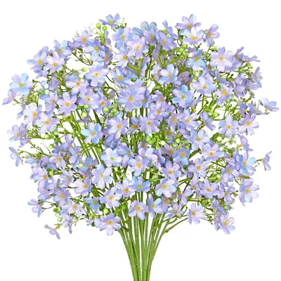 Productafbeelding van Kunstbloemen - 8 bosjes zijden bloemen - Decoratie - Lila korenbloemen