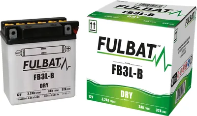 Productafbeelding van Accu FULBAT FUL DRY - FB3L-B / YB3L-B (droge, onderhoudsvrije accu, zuur meegeleverd)