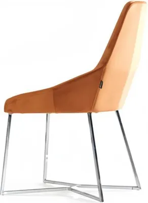 Obrázek produktu pro Moderní čalouněná židle Design Oranžová židle s opěrkou Židle s područkami Jídelna