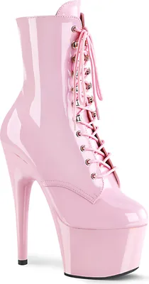 Produktbild von Pleaser Adore-1020 Stiefeletten in Übergrößen Rosa ADO1020/BP/M große Damenschuhe, Größe:44