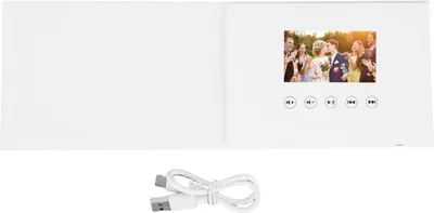 Immagine prodotto di Video biglietto d'auguri con schermo, 720P HD, riproduzione personalizzabile, brochure elettronica, 4 GB di memoria per matrimonio fai da te, Natale