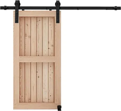 Produktbild von CCJH Retro 274 cm Schiebetür-Set mit Rollen und Aufhänger