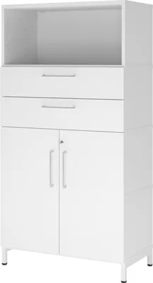 Produktbild von Hammerbacher Kombischrank FlexWall 4OH Sockel weiß/weiß